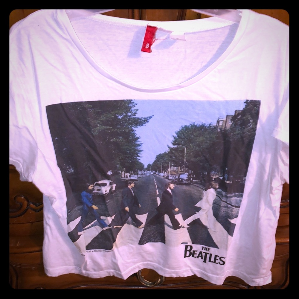 Vintage Beatles cropped top